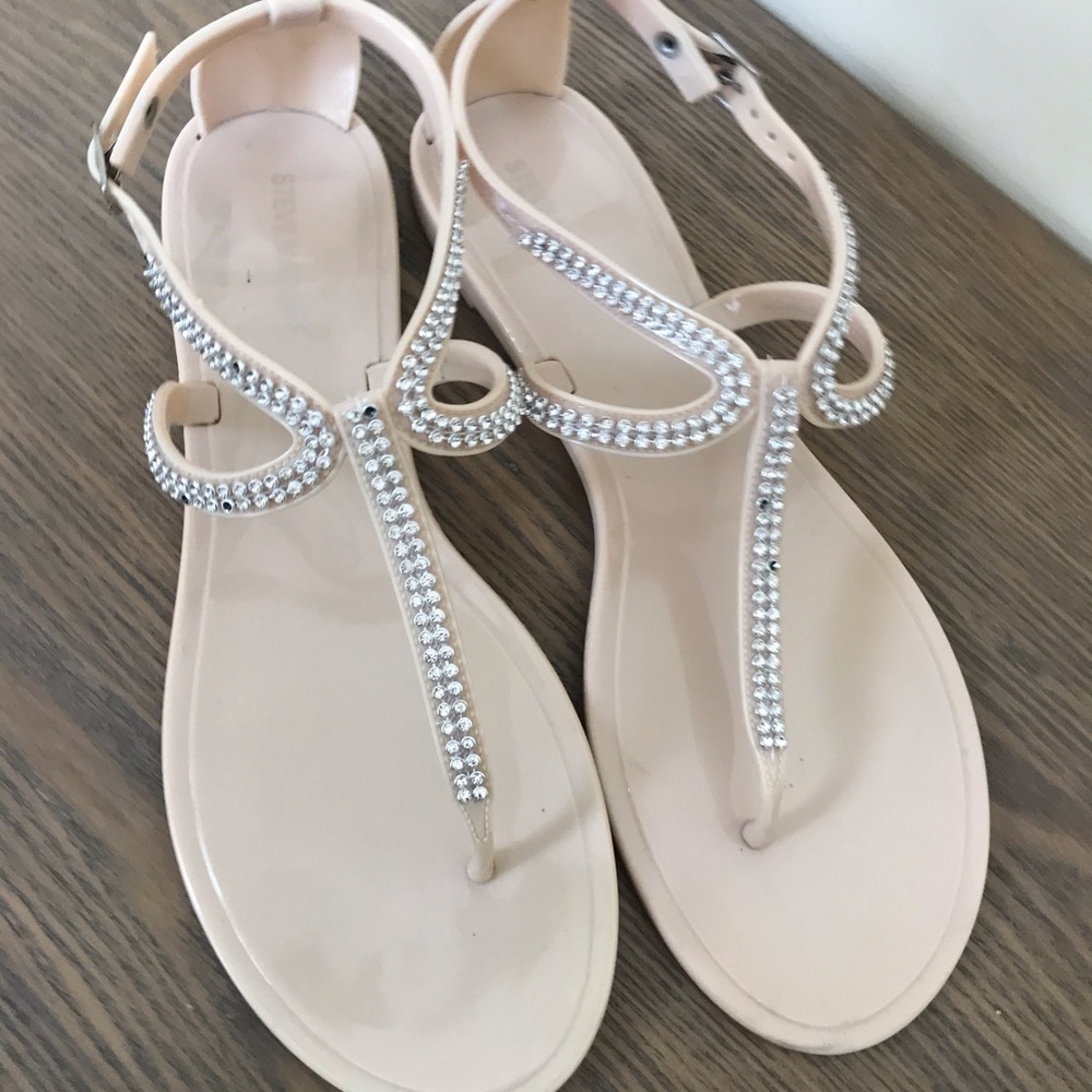 Steve Madden Blush Jeweled Sandals Size 10 - Picture 3 of 8